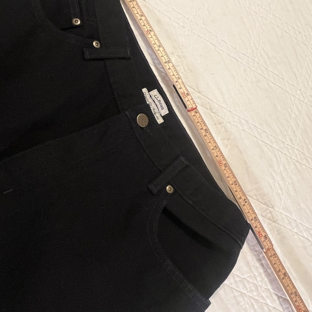 LL Bean Jeans Women 14 Reg Original Relaxed Fit Black 100% Cotton Vintage NWOT - Picture 12 of 12